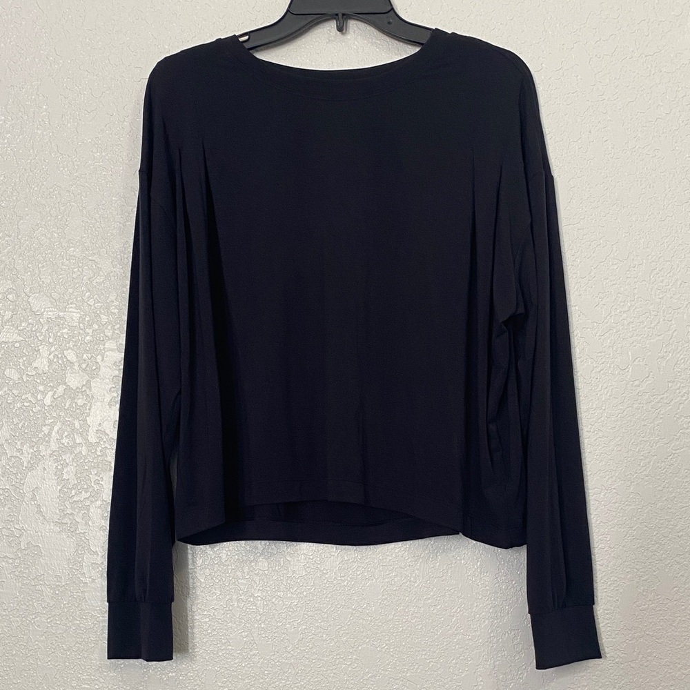 Athleta Black Long Sleeve Women's Tee